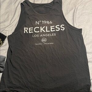 Young & Reckless Black Tank Top for Men